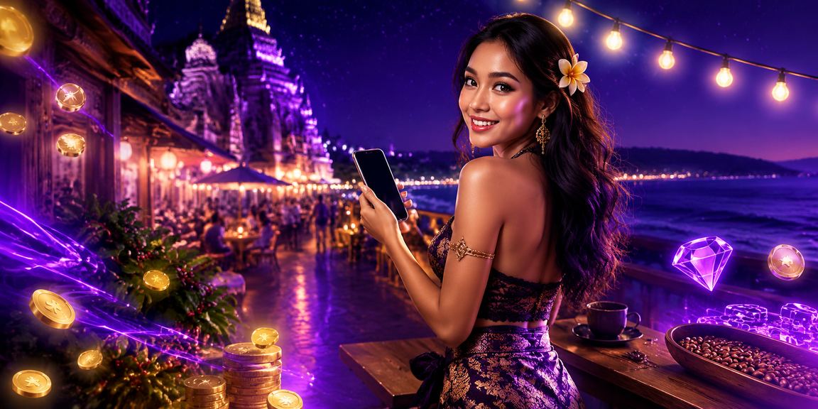 Seseorang memainkan casino mobile di kafe Vietnam sambil menikmati kopi hangat